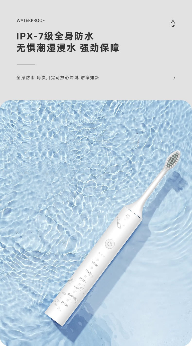 Factory wholesale soft bristle toothbrush flusher portable adult children universal ultrasonic electric toothbrush charging