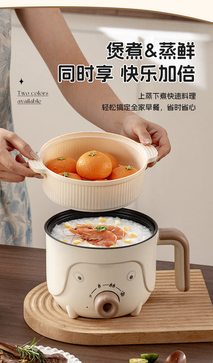 Electric Cooking Pot, Multifunctional Dormitory Small Electric Pot, Electric Hot Pot, Non-Stick Electric Steaming Pot, Noodle Cooking Pot, Electric Hot Pot, European and British Regulations