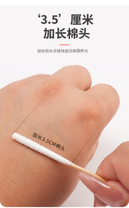 Wholesale Beauty Salon Bamboo Cotton Swabs for Removing Spots, Liquid Application, Ultra-Thin and Thickened Version, 30-Pack Beauty Tools