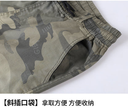 Summer Pure Cotton Thin Work Clothes Set for Men and Women Stretch Camouflage Clothing for Welders Wear-resistant Work-protection Clothing Casual Suit