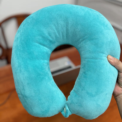 2025 New Cross-Border U-Shaped Pillow Portable Pp Cotton Office Nap Cervical Pillow Car High-Speed Rail Neck Pillow Wholesale