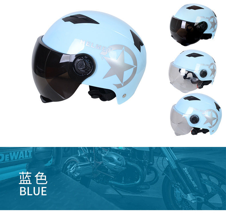 Harley Helmets Printing Advertising Helmets Four Seasons Sunscreen Helmets Thickened Men's and Women's Half Helmets Motorcycle Electric Vehicle Helmets