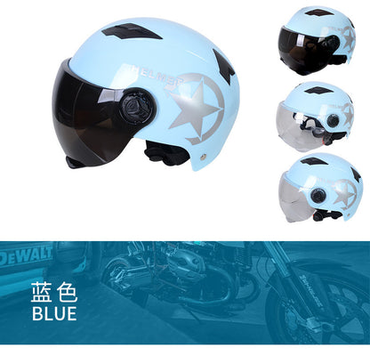 Harley Helmets Printing Advertising Helmets Four Seasons Sunscreen Helmets Thickened Men's and Women's Half Helmets Motorcycle Electric Vehicle Helmets