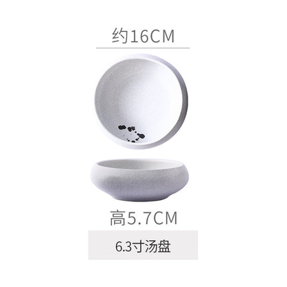 Retro Japanese Style Ceramic Bowl Creative Personality Household Rice Bowl Restaurant Special Snack Bowl Dessert Salad Bowl