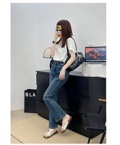 Cross-Border Slippers for Women Summer Flat Slippers Southeast Asia New Double Buckle Foreign Trade Fashion Outer Wear Beach Sandals