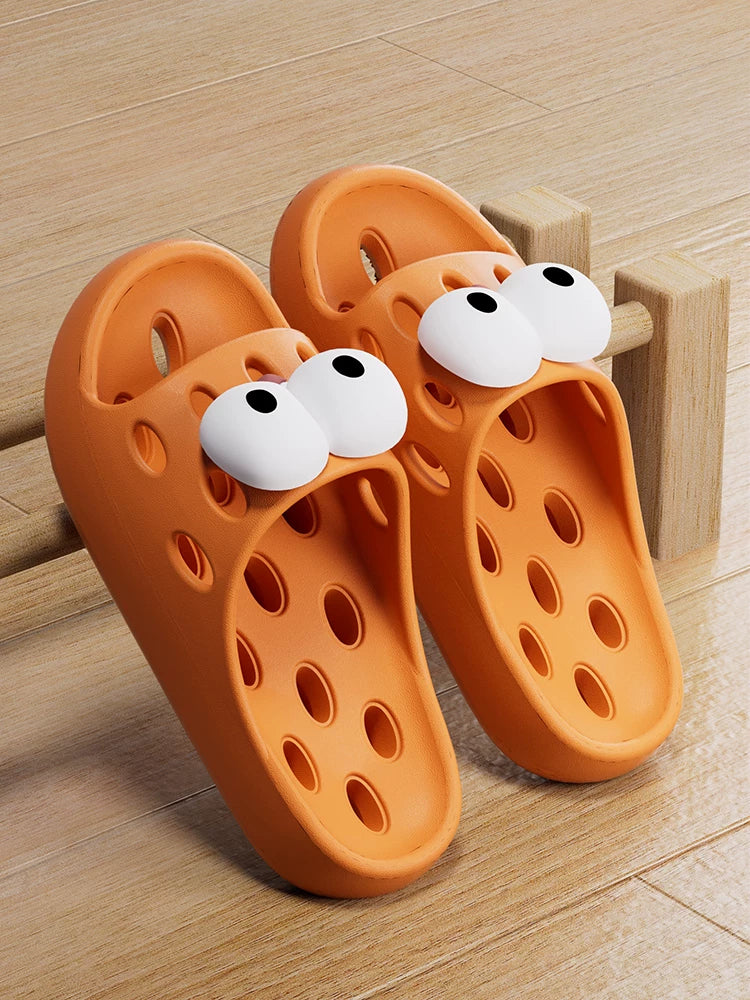 Bathroom Leaking Slippers for Women in Summer Indoor Home Use for Bathing Non-Slip Cut Out Quick-Drying Couple Non-Stinky Foot Sandals for Men