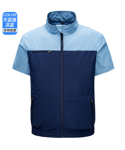 Cross-Border Summer Cooling Air-Conditioning Clothing with Fan Refrigeration Workwear Outdoor Heatstroke Prevention Fan Clothing Men's Labor Protection Clothing Work Clothes