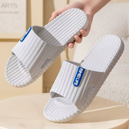 Bathroom Slippers Comfortable Flat Heel Slippers Four Seasons Universal Outdoor Personality Simple Comfortable PVC Slippers Wholesale