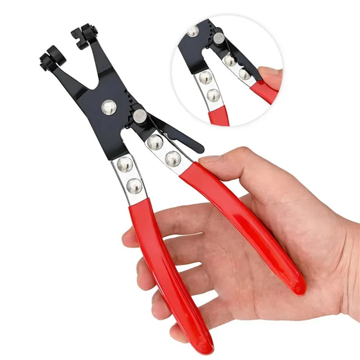 Red and black elbow 60 degree power-off pliers bolt pliers multi-purpose pliers car oil pipe separation harness pliers cross-border pliers