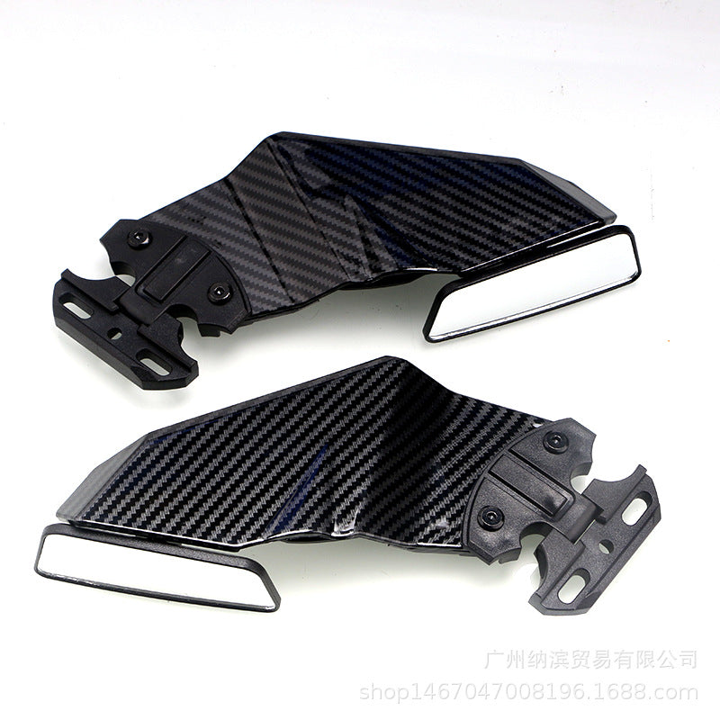 Motorcycle modification accessories suitable for Kawasaki Yamaha Honda Ducati universal fixed wing rearview mirror spoiler