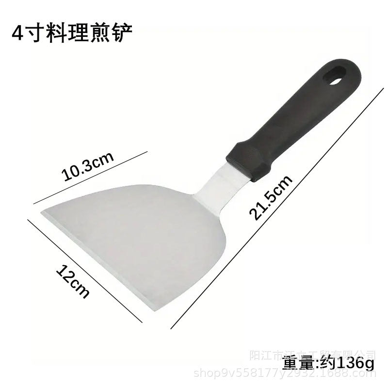 Triangle Stainless Steel Teppanyaki Grilling Shovel Multi-use Steak Hand-held Pancake Shovel Restaurant Teppanyaki Cuisine Gadget