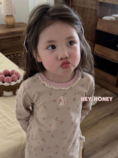 Spot Large and Small Roll Heyhoney24 Lycra Cotton Boys and Girls Autumn Clothes Intimates Printed Home Clothes Pajamas Two-Piece Set
