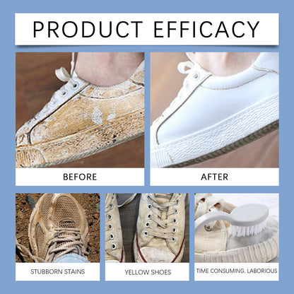 Jakehoe Shoe Stain Removal Cleaning Set White Shoe Sneakers Stain Removal Yellow Edge Portable Cleaning Agent