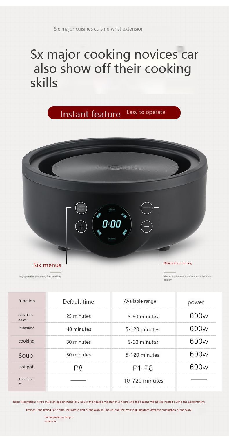 Cross-border 110V/220V English packaging household full-automatic multifunctional split 1.8-liter electric cooking pot European, British and American regulations