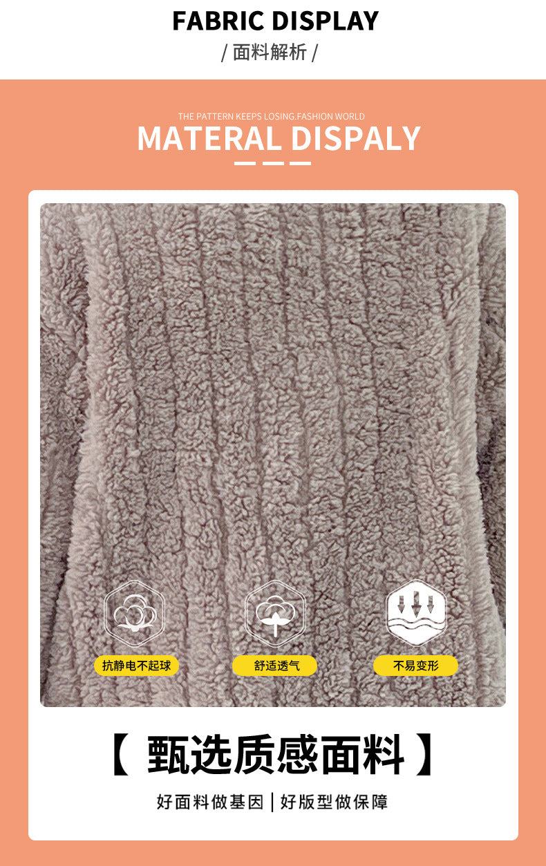 Boys and Girls Pajamas Cotton Velvet Home Clothes Autumn and Winter Children's Winter Pajamas Western Style Thickened Pajamas