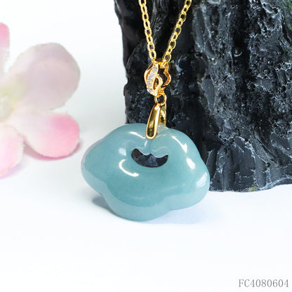 Guan Yu Natural Grade a Jade Cloud Pattern Ruyi Pendant Blue Water Jade E-Commerce Live Broadcast Wholesale Dropshipping S4080604