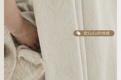 Cream Style Jacquard Curtain for Bedroom Premium Chenille Shading Living Room Bedroom French Light Luxury Shaoxing Curtain