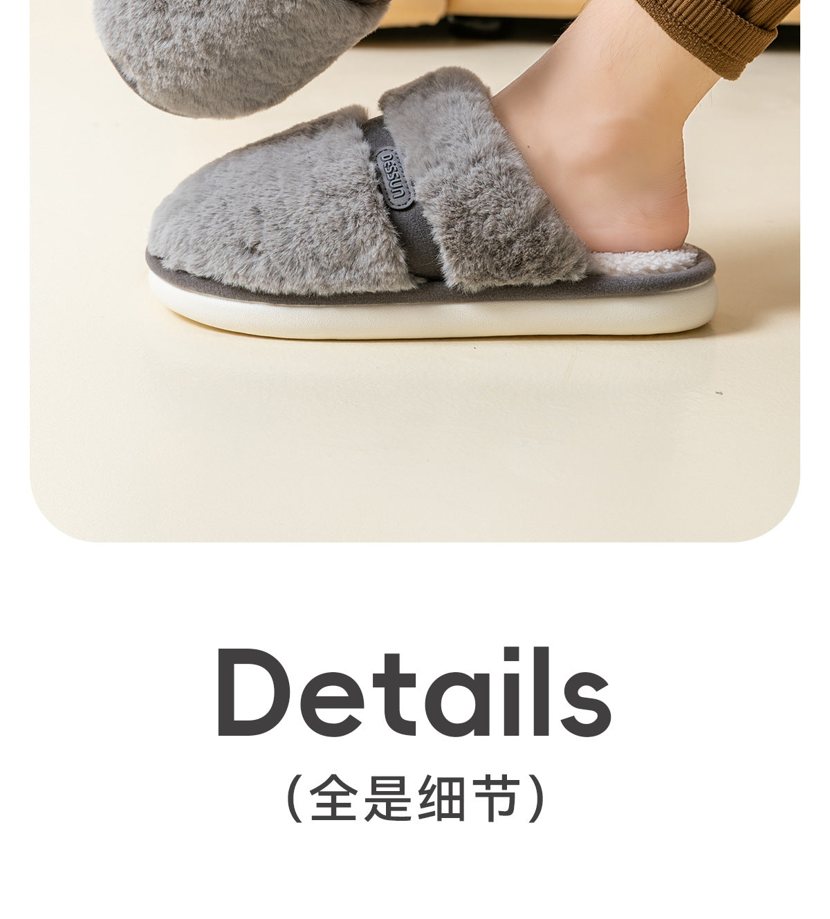 Bow Plush Cotton Slippers for Women Autumn and Winter 2025 New Warm Indoor Home Soft Sole Anti-Slip Confinement Slippers