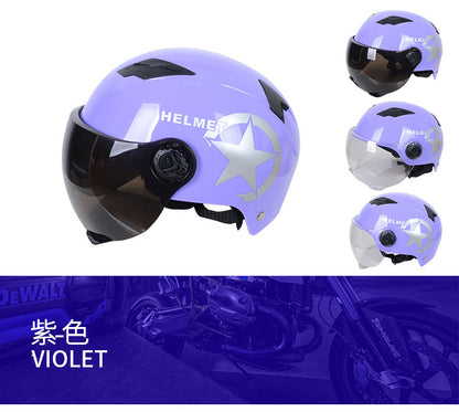 Harley Helmets Printing Advertising Helmets Four Seasons Sunscreen Helmets Thickened Men's and Women's Half Helmets Motorcycle Electric Vehicle Helmets