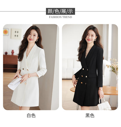 French Hepburn Style Small Black Dress High Sense High Cold Royal Sister Fried Street Small Fragrance Style Pleated Professional Suit dress Summer