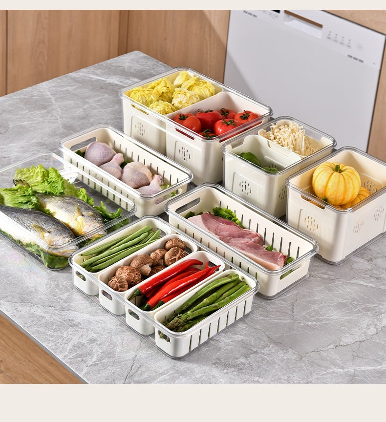 Fresh-Keeping Box Plastic Storage Thickeneded Refrigerator Dust-Proof Finishing Household Artifact Special Kitchen New Plastic Box