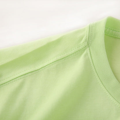 Loose-Fitting | 50-Count Double Yarn T-Shirt Ice Silk Cotton Round Neck Short-Sleeve T-Shirt Moisture-Wicking Business Casual Half-Sleeve for Men