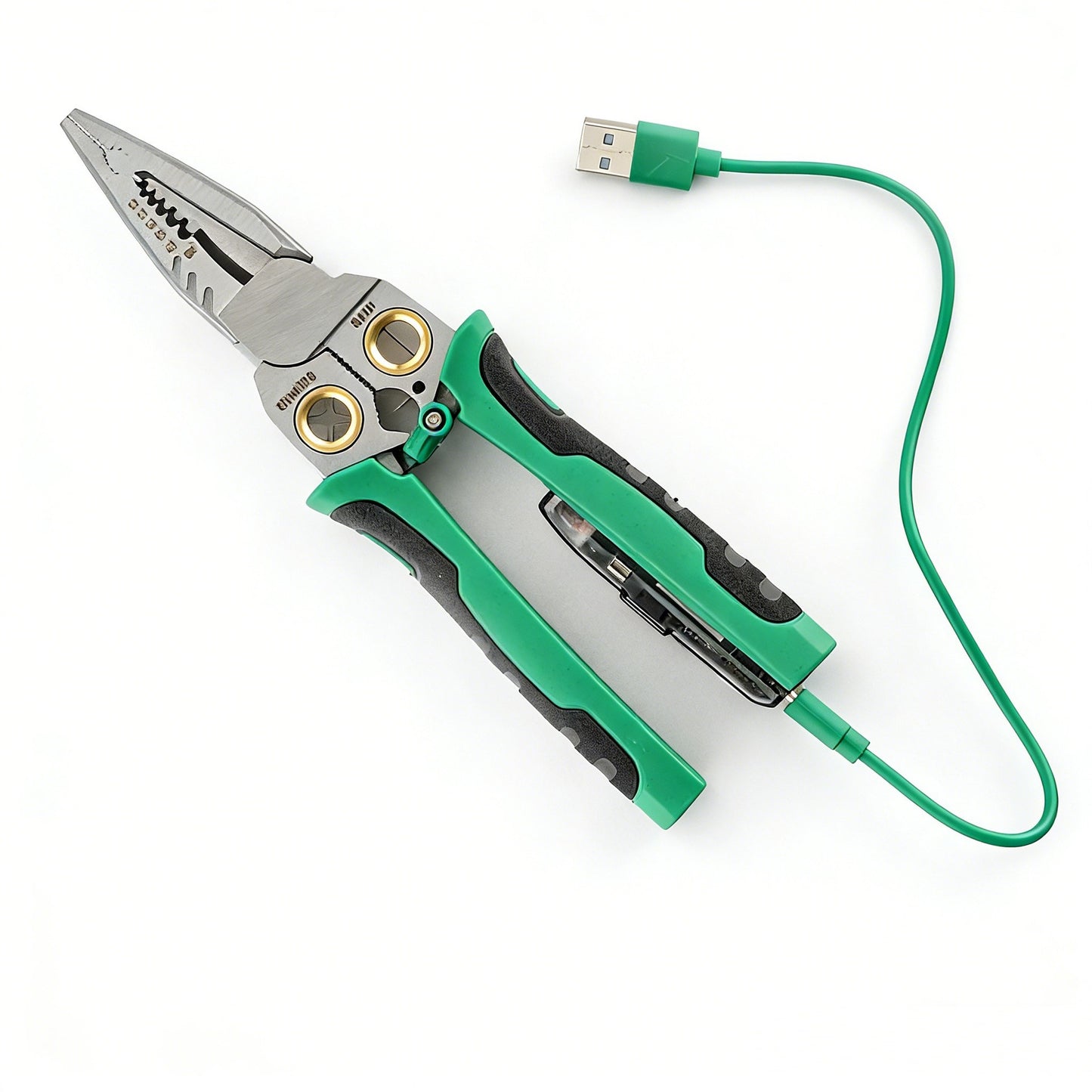 8-in -1 multifunctional wire stripper for electrician with power measurement, wire cutting, cable scissors, multi-purpose wire stripping, wire pressing and wire splitting pliers