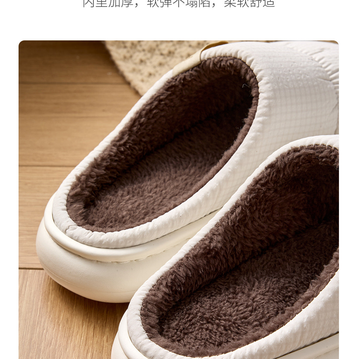 Waterproof Cotton Slippers for Men, Home Use, Autumn and Winter 2026 New Model, Indoor Home Warm Thick-Soled Warm Cotton Slippers for Men