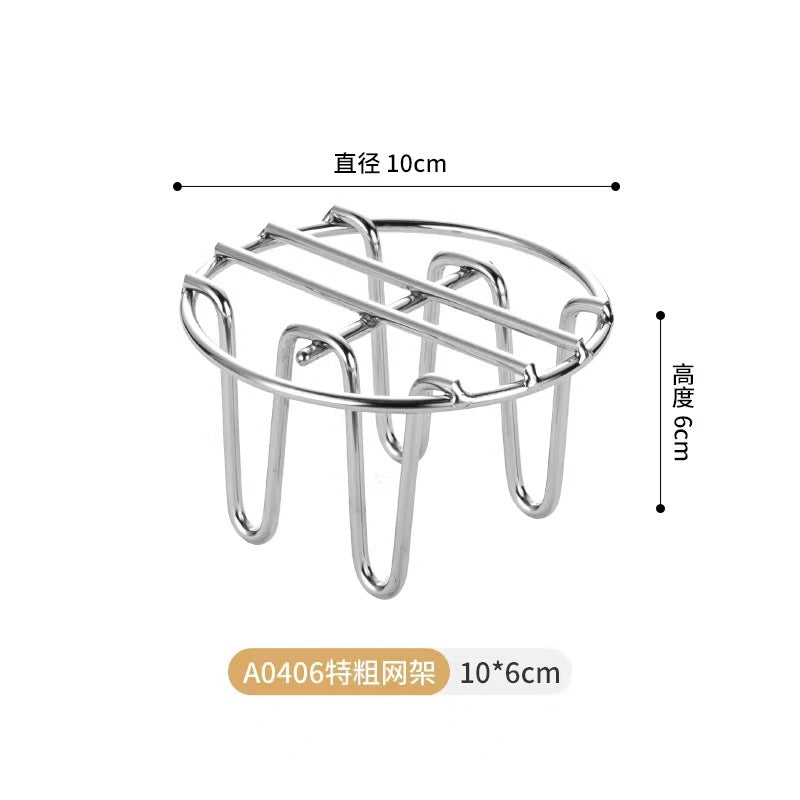 Multifunctional Stainless Steel Steaming Rack Household Water-proof Electric Rice Cooker Pressure Cooker with Steaming Vegetable Rack Small Diameter Steaming Cage Rack