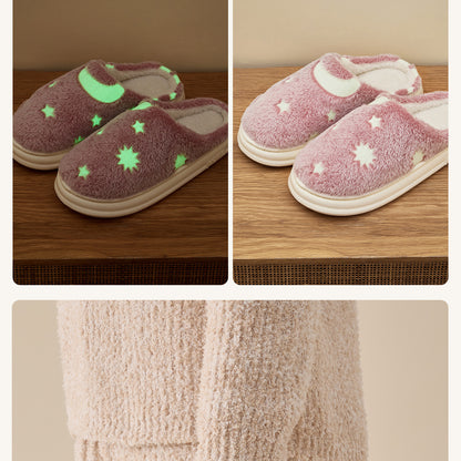 Starry Sky Cotton Slippers for Home Autumn/Winter 2026 New Indoor Warm Plush Winter Slippers for Women Home Use