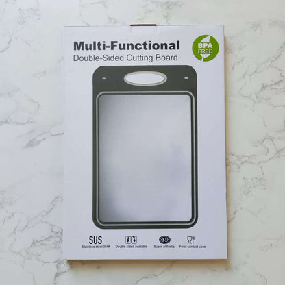 New in stock Amazon Explosions 3D Pattern Stainless Steel Cutting Board Titanium Cutting Board 304 Double-sided Cutting Board