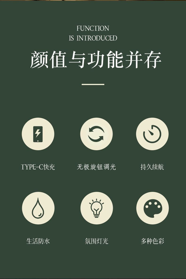 Retro camping light LED ceiling light tent light horse light strong light portable charging portable light multifunctional camping light