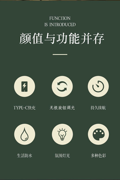 Retro camping light LED ceiling light tent light horse light strong light portable charging portable light multifunctional camping light