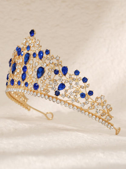 European and American All-match Bride Wedding Hair Accessories Light Luxury Full Diamond Birthday Party Crown Baroque Vintage Rhinestone Crown