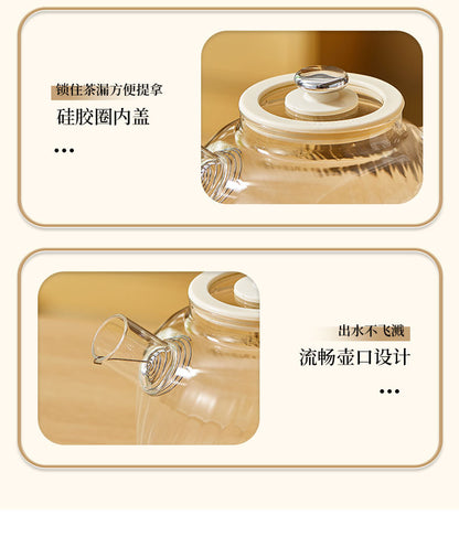 Health Pot Multi-functional Home Office Full Glass Flower Tea Pot Large Capacity Kettle Boiling Tea Pot Gift Box Gift