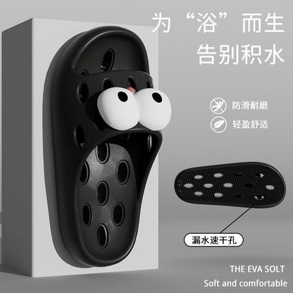 Bathroom Leaking Slippers for Women in Summer Indoor Home Use for Bathing Non-Slip Cut Out Quick-Drying Couple Non-Stinky Foot Sandals for Men