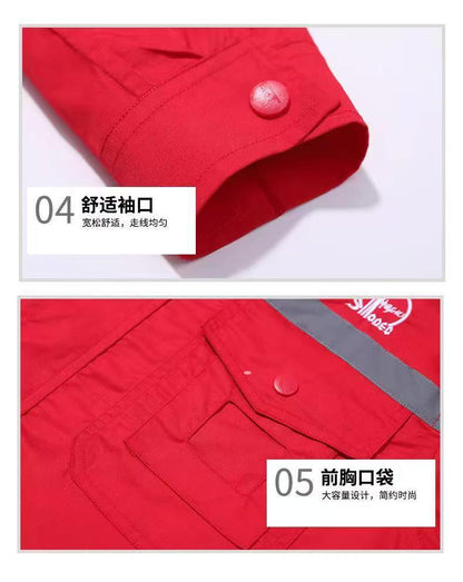 Workwear Suit for Men and Women, Anti-Static, Spring and Autumn Single-Layer Work Clothes, Long-Sleeved Professional Workwear for All Seasons