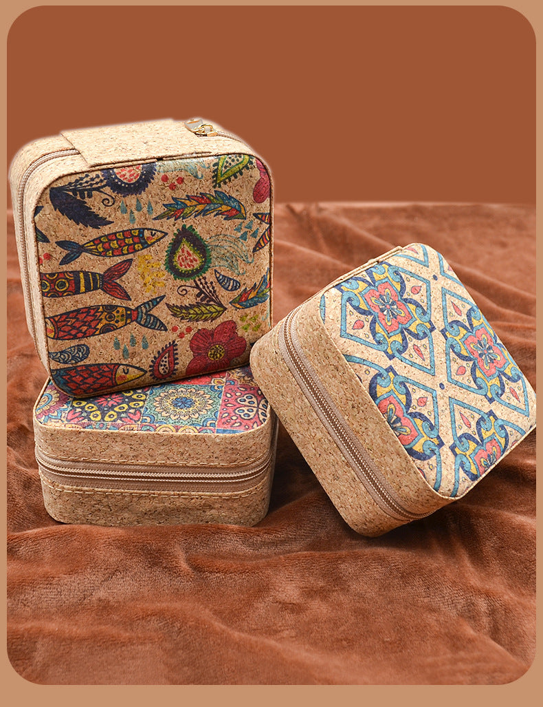 Retro Style Imitation Pu Leather Square Sewing Box Household Sewing and Mending Needle and Thread Set Portable Daily Essential Sewing Kit