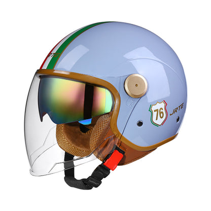 3c certified motorcycle helmet electric car helmet Harley universal battery car Four Seasons universal personality half helmet