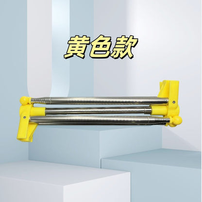 Portable Telescopic Folding Drying Rack Stainless Steel Telescopic Folding Hanger Household Bold Travel Clothes Bar
