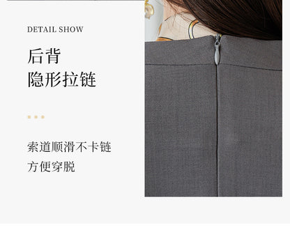 French Hepburn Style Small Black Dress High Sense High Cold Royal Sister Fried Street Small Fragrance Style Pleated Professional Suit dress Summer