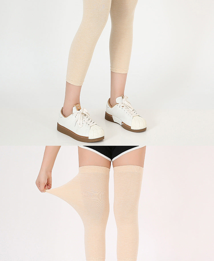 Men's and Women's Air-conditioned Room Warm Knee Cover Joint Sports Leg Cover Thin Pure Cotton Breathable Knee Pad