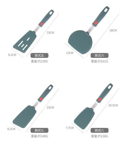 Silicone Kitchenware High Temperature Resistant Silicone Shovel Food Grade Household Teppanyaki Home Edition Teppanyaki Tools Complete Set