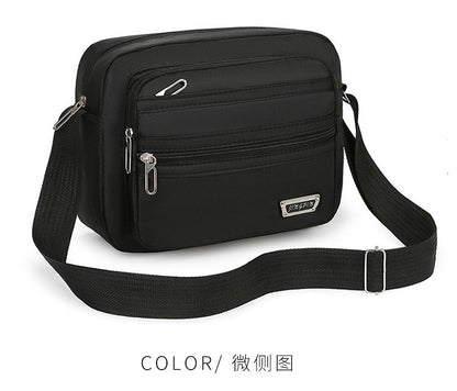 New Men's Coin Purse Casual Large Capacity Chest Bag Multi-layer Large Capacity Shoulder Bag Simple Solid Color Crossbody Bag