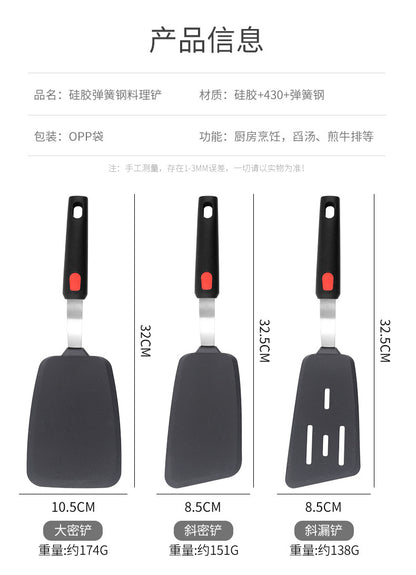 Silicone Cooking Utensils Teppanyaki Cooking Shovel Non-stick Pan Silicone Pancake Yazi Shovel Cross-border Hot Sale