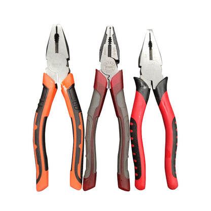 Pliers European Chrome Vanadium Steel Wire Pliers Source Factory Pvc Plastic Handle Tiger Pattern Vise 8inch Large Quantity Discount Pliers