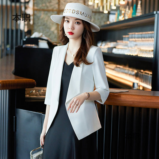 [Three-Quarter Sleeve Dress] Women's Formal Suit Dress, Korean Style Fashion Professional Attire, Small Blazer Dress for Spring and Summer by PDG ibma