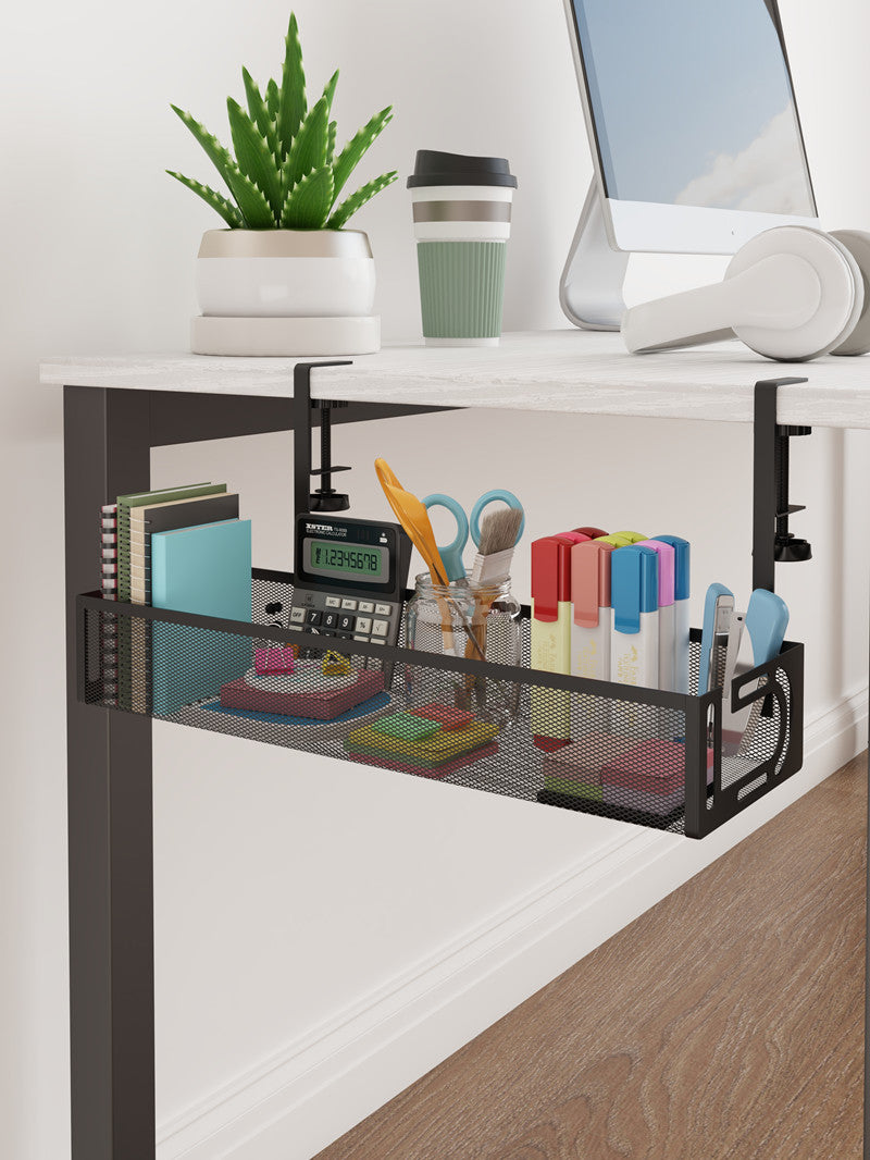 Cross-border desk under cable and wire management tray rack under counter finishing rack row storage rack socket organizer