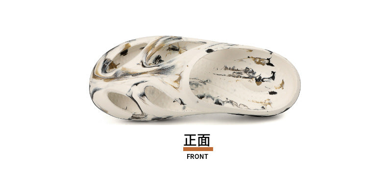 Cross-Border Outdoor Thick-Soled Sandals, Hollow Eva Shaped Water Sandals, Non-Slip Clogs, Men's and Women's Beach Sandals, Slippers