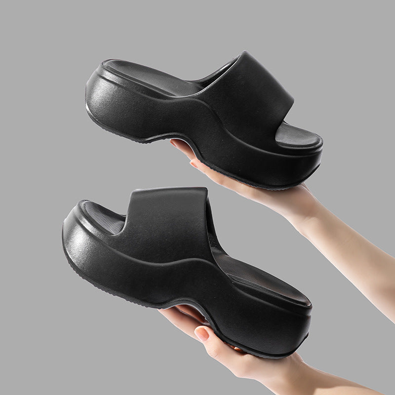 Eva Thick-Soled Slippers for Women to Feel Like Stepping on Shit, Indoor and Home Summer Deodorant Soft-Soled Outer Wear Heightening Beach and Seaside Slippers